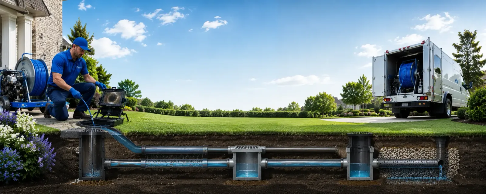 Outdoor drain cleaning information for Rutherford, NJ